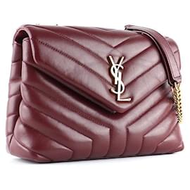 Saint Laurent-SAINT LAURENT Handbags Loulou-Dark red