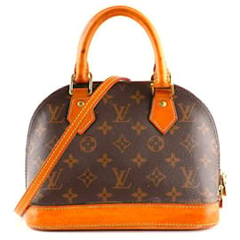 Louis Vuitton-LOUIS VUITTON Bolsos Alma BB-Castaño