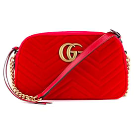 Gucci-GUCCI Handbags Marmont-Red