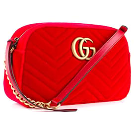 Gucci-GUCCI Handtaschen Marmont-Rot