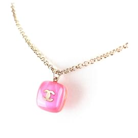 Chanel-CHANEL Long necklaces CC-Pink
