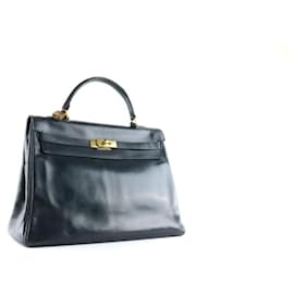 Hermès-HERMES Handbags Kelly 35-Navy blue