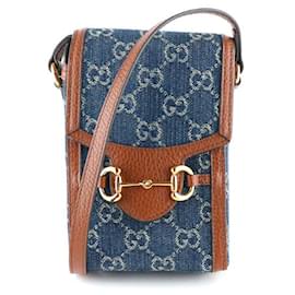 Gucci-GUCCI Handtaschen Horsebit 1955-Marineblau