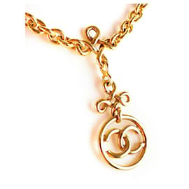 Chanel-CHANEL Long necklaces CC-Golden