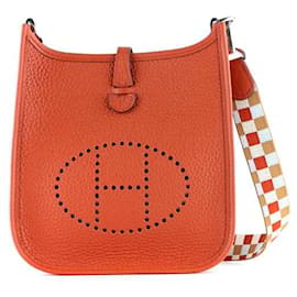 Hermès-HERMES Handbags Evelyne-Orange