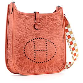 Hermès-HERMES Handbags Evelyne-Orange