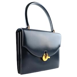 Hermès-HERMES Handtaschen Kelly 32-Marineblau