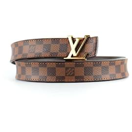 Louis Vuitton-LOUIS VUITTON Cinturones Iniciales-Castaño