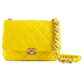 Chanel-CHANEL Bolsas Atemporais/clássico-Amarelo
