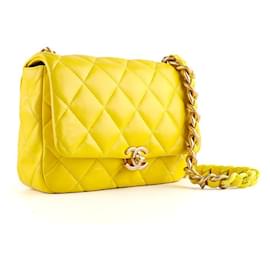 Chanel-CHANEL Bolsas Atemporais/clássico-Amarelo