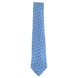 Hermès-Corbatas Hermes-Azul marino