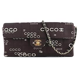 Chanel-CHANEL Bolsas East West Chocolate Bar-Preto