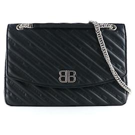 Balenciaga-BALENCIAGA Handbags BB Round-Black