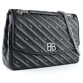 Balenciaga-BALENCIAGA Handbags BB Round-Black