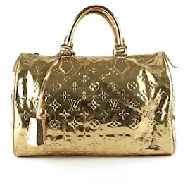 Louis Vuitton-LOUIS VUITTON Bolsas Speedy-Dourado