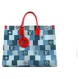 Louis Vuitton-LOUIS VUITTON Bolsas Onthego-Azul marinho