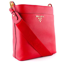Prada-PRADA Handbags Tessuto-Red