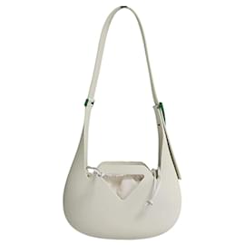 Bottega Veneta-Bottega Veneta Borsa Bottega Veneta Small Punch Rubber in gomma bianca-Bianco