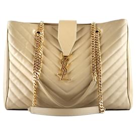 Saint Laurent-Borse SAINT LAURENT Shopping monogramma-Beige