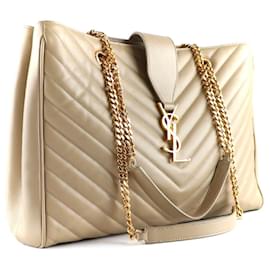 Saint Laurent-SAINT LAURENT Handbags Shopping monogramme-Beige