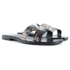 Hermès HERMES Sandals Oran Black