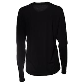 Kenzo-KENZO, black longe sleeve shirt with print-Black
