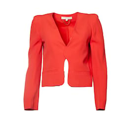 Vanessa Bruno-Vanessa Bruno, blazer rosso corallo senza bottoni-Rosso
