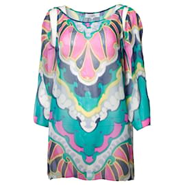 Tibi, camicetta trasparente multicolore Multicolore