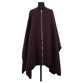 Tara Jarmon Wool poncho Dark red