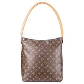 Louis Vuitton-Louis Vuitton Canvas Monogram Looping GM Shoulder Bag-Brown