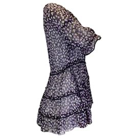 Autre Marque-Altuzarra Black / Camicetta di seta stampata multi floreale viola-Multicolore