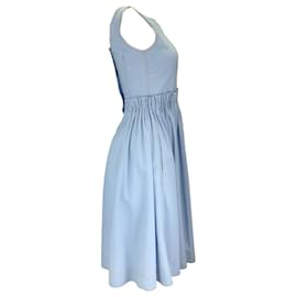 Autre Marque-Marni Light Blue 2020 Sleeveless Chambray Denim Midi Dress-Blue