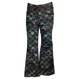 Autre Marque-Giambattista Valli Verde / Pantalón a cuadros de camuflaje negro-Verde