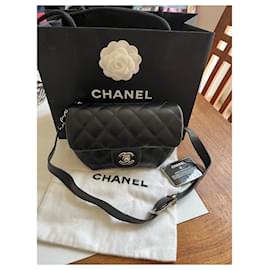 Chanel-bolsa de uniforme-Negro