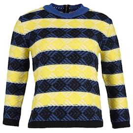 Msgm-MSGM Striped Patterned Sweater in Multicolor Wool-Other,Python print