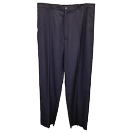 Balenciaga-Pantaloni sartoriali Regular Fit di Balenciaga in lana nera-Nero