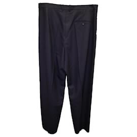Balenciaga-Balenciaga Regular Fit Tailored Pants in Black Wool-Black