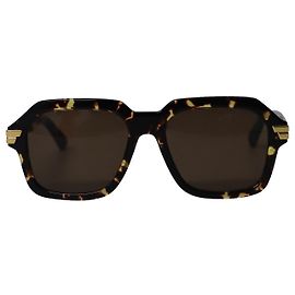 Bottega Veneta Oversized Square Sunglasses in Brown Acetate Other