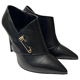 John Galliano-John Galliano Nappa Ankle Boots in Black Leather-Black