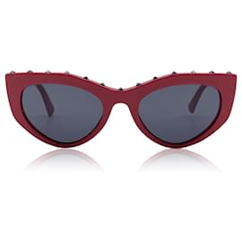 Valentino Garavani-Óculos de sol Valentino em acetato vermelho Soul Rockstud 4060 53/20 140mm-Vermelho