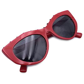 Valentino Garavani-Lunettes de soleil Soul Rockstud en acétate rouge Valentino 4060 53/20 140MM-Rouge