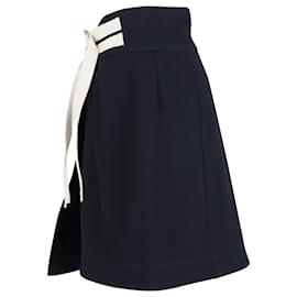 Marni-Minigonna Marni con dettaglio cintura in Poliammide Blu Navy-Blu navy