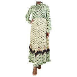 Etro Conjunto de camisa y falda larga de seda con estampado multicolor - talla UK 12 Multicolor