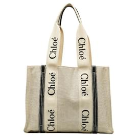 Chloé-Logo Canvas Tote-Other