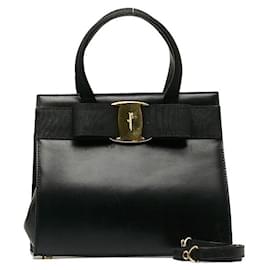 Salvatore Ferragamo-Vara Bow Leather Handbag BA 21 4178-Other