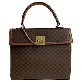 Céline-Celine Macadam Kelly Bag  Canvas Handbag in Very Good Condition-Other