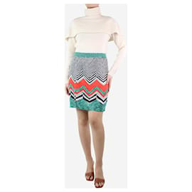 Missoni-Multicoloured zigzag pattern skirt - size UK 14-Multiple colors