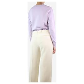 Victoria Beckham-Lilac crewneck jumper - size UK 8-Purple