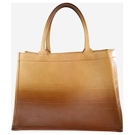 Christian Dior-brown 2021 leather ombre book tote-Brown