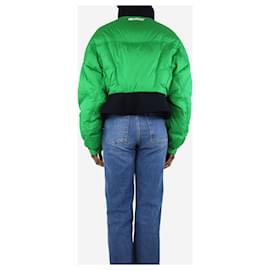 Sportmax-Green cropped puffer jacket - size UK 8-Green